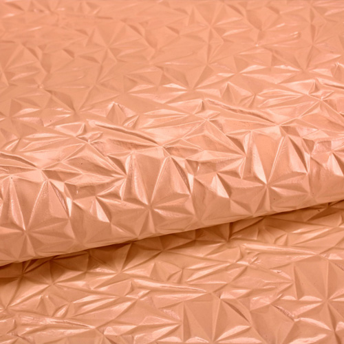 Embossed leather geometric